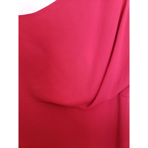 BCBGMAXAZRIA Womens Dress Size 0 Rio Red Cocktail Knee Length One Shoulder - Picture 14 of 16